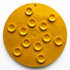 SodaPup Duckies Design Emat Enrichment Licking Mat with Suction Cups - Yellow