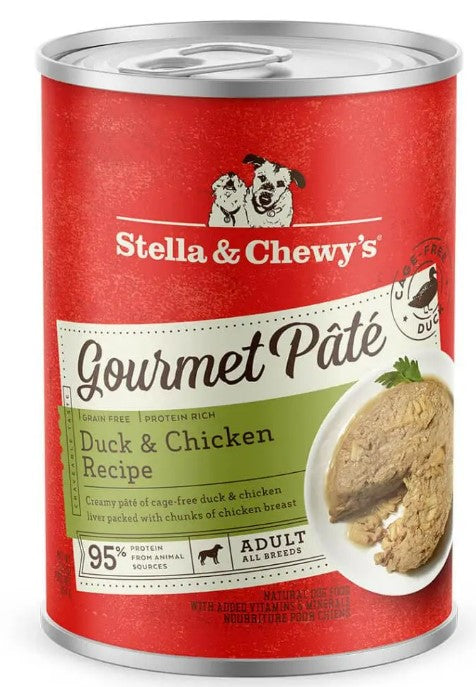 Stella & Chewy's Wet Dog Food Gourmet Duck & Chicken Pate 12.5oz Can Single