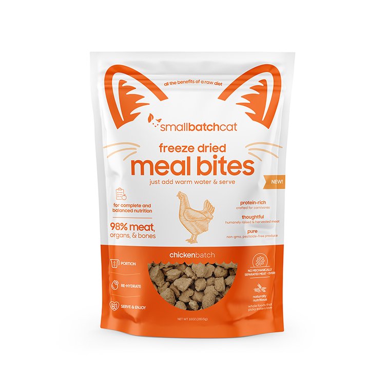 SmallBatch Cat Freeze-Dried Meal Bites Chicken 10oz Bag