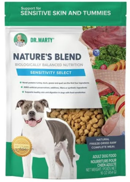 Dr. Marty Nature's Blend Freeze Dried Raw Dog Food for Sensitive Stomachs, 6 oz