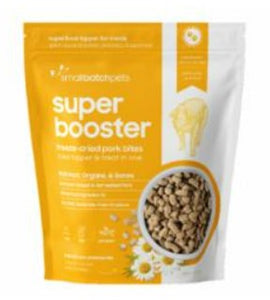 SmallBatch Freeze-Dried Super Booster Meal Topper & Treat for Dogs & Cats - Pork Bites 7oz Bag