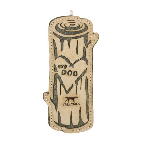 Tall Tails Natural Leather Dog Toy - Love My Dog Log 9