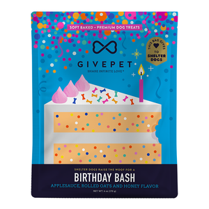GivePet Soft Dog Treats - Grain-Free Birthday Bash 6oz Bag