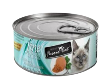 Fussie Cat Wet Cat Food Fine Dining Mousse- Tuna W/ Pumpkin 2.4oz Can Single