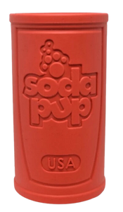 SodaPup Retro Soda Can Toy Durable Rubber Chew Toy and Treat Dispenser Red - Large
