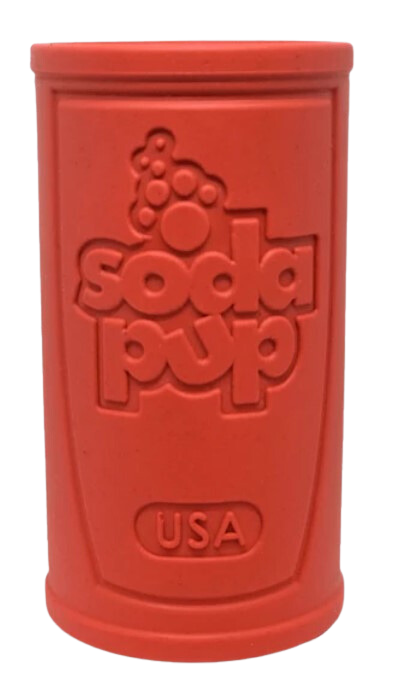 SodaPup Retro Soda Can Toy Durable Rubber Chew Toy and Treat Dispenser Red - Large