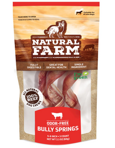 Natural Farm Odor Free Bully Springs 5-6" 3-Pack Bag