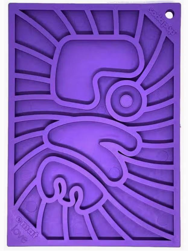 SodaPup Groovy Love Design Emat Enrichment Licking Mat - Small