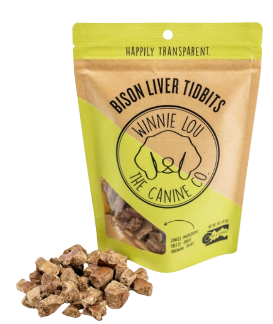 Winnie Lou Bison Liver Tidbits 2oz Bag
