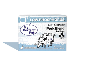 My Perfect Pet Frozen Human Grade Gently Cooked Dog Food - Low Phosphorus Pork Blend 4lb Box (8 individually wrapped bars)