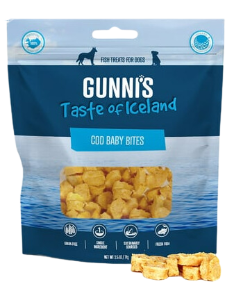 Gunni's Dog Treats Cod Baby Bites 2.5oz Bag