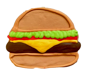 Lucky Biscuit Pet Bakery - Lunch Menu- Hamburger Dog Cookie
