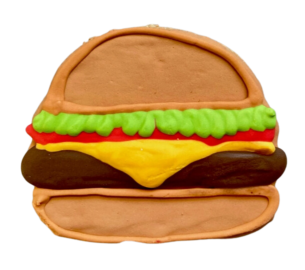 Lucky Biscuit Pet Bakery - Lunch Menu- Hamburger Dog Cookie