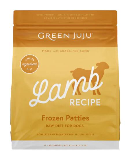 Green Juju Frozen Dog Food - Lamb Recipe Patties 6lb Bag