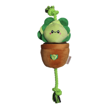 Load image into Gallery viewer, Territory Plush Treat &amp; Tug Dog Toy with Rope - Lettuce 15&quot;