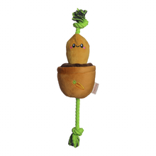 Load image into Gallery viewer, Territory Plush Treat &amp; Tug Dog Toy with Rope - Carrot 15&quot;