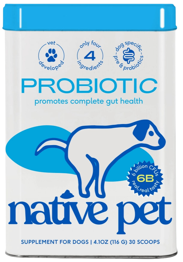 Native Pet Probiotic Supplement 4.1oz Tin