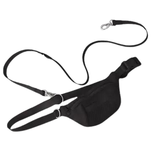 Springer Sling Bag W/ Dog Leash - Black