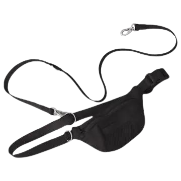 Springer Sling Bag W/ Dog Leash - Black