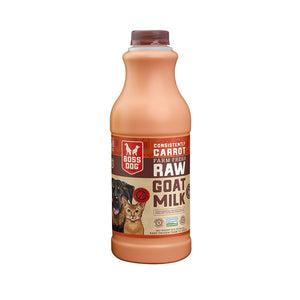 Boss Dog® Frozen Farm Fresh Raw Goat Milk for Dogs & Cats - Consistently Carrot 32oz Bottle
