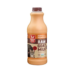 Boss Dog® Frozen Farm Fresh Raw Goat Milk for Dogs & Cats - Perfectly Pumpkin 32oz Bottle