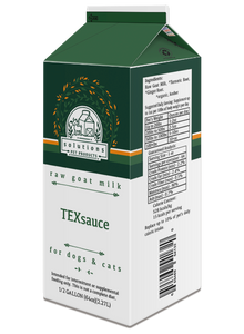 Solutions Dog & Cat Frozen TexSauce Cultured Raw Goat Milk - 1/2 gallon (64oz)