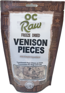OC Raw Freeze-Dried Treats - Venison 4oz Bag