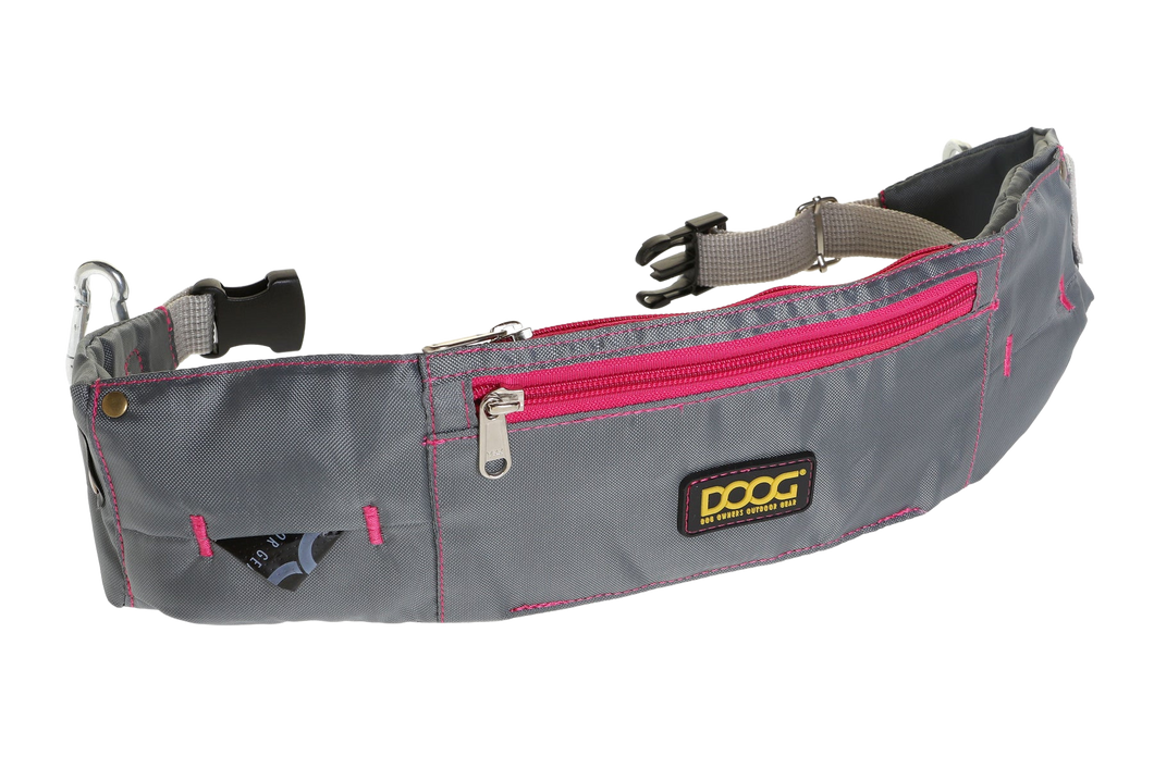 DOOG Walkie Belt - Grey W/ Pink