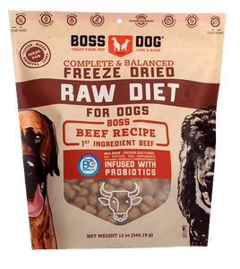 Boss Dog Freeze-Dried Complete Raw Beef Nuggs 12oz Bag