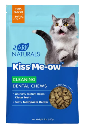 Ark Naturals Kiss Me-Ow Cleaning Dental Cat Chews Tuna Flavor - 3oz bag