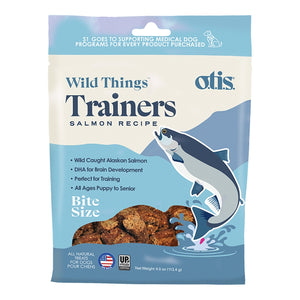 O.T.I.S. Wild Things Trainers Dog Treats - Salmon Recipe - 4oz bag