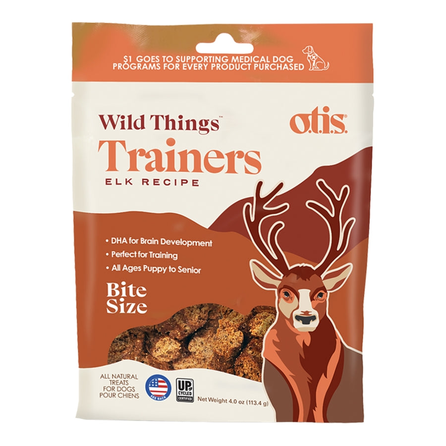 O.T.I.S. Wild Things Trainers Dog Treats - Elk Recipe - 4oz bag