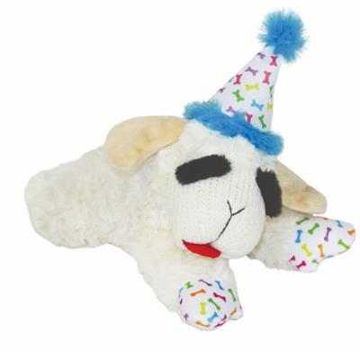 MultiPet Birthday Lamb Chop W/ Blue Birthday Hat for Dogs