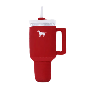 PUPROAR Pup Cup Tumbler Plush Dog Toy - Ruby Red