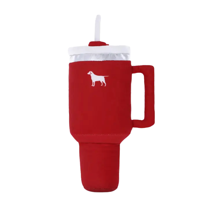 PUPROAR Pup Cup Tumbler Plush Dog Toy - Ruby Red