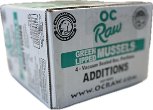 OC Raw Frozen Additions for Dogs & Cats - Green Lipped Mussels 2lb Box