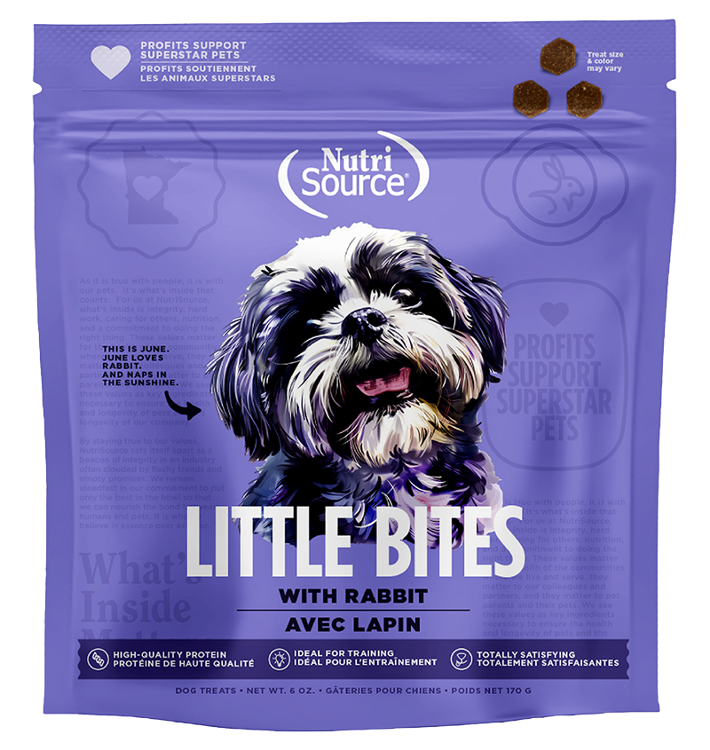 Nutrisource Little Bites Rabbit Dog Treats 6oz Bag