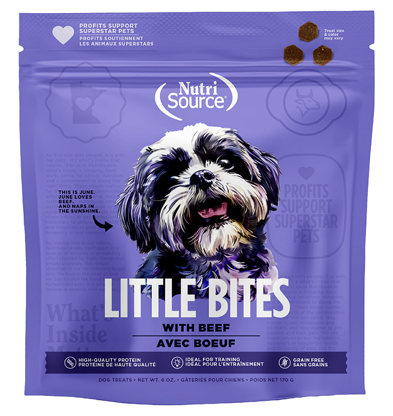 Nutrisource Little Bites Grain Free Beef Dog Treats 6oz Bag