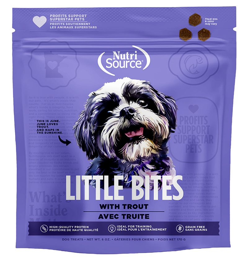 Nutrisource Little Bites Grain Free Trout Dog Treats 6oz Bag