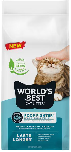 World's Best Cat Litter Multiple Cat Poop Fighter Formula 8lb Bag