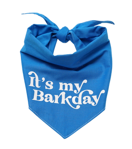 The Paws Blue Barkday Dog Bandana