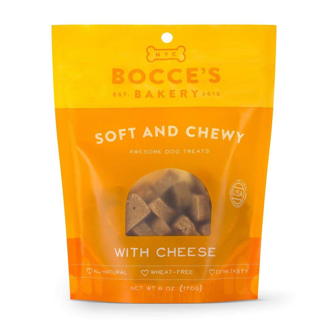 Bocce’s Basics Soft & Chewy Treats - Grain-Free Cheese 6oz bag