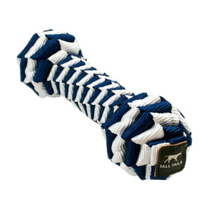 Tall Tails Braided Bone Dog Toy - Navy 9"
