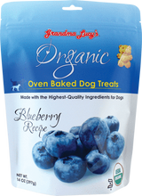Load image into Gallery viewer, Grandma Lucy&#39;s Organic Oven Baked Treats - Blueberry 14oz Bag