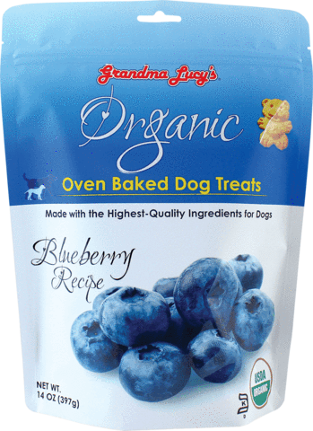 Grandma Lucy's Organic Oven Baked Treats - Blueberry 14oz Bag