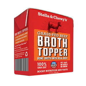 Stella & Chewy's Dog Food Topper Grass-Fed Beef Bone Broth 11oz Tetra