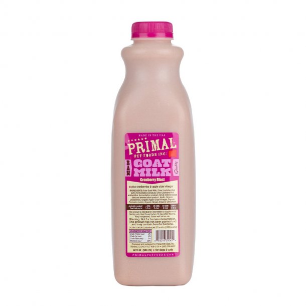 Primal Frozen Raw Goat Milk - Cranberry Blast 32oz *Special Order Only*