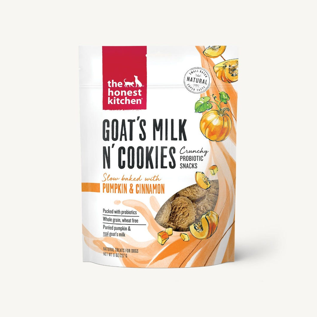The Honest Kitchen Biscuit Dog Treats Goat's Milk N' Cookies Pumpkin & Cinnamon 8oz Bag