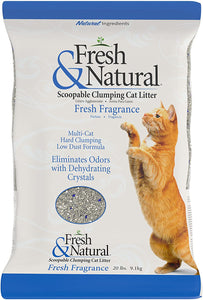Fresh & Natural Fresh Fragrance Scoopable Clumping Cat Litter 20lb Bag