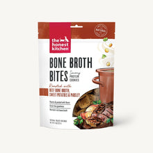 Load image into Gallery viewer, The Honest Kitchen Biscuit Dog Treats Bone Broth Bites Roasted with Beef Bone Broth &amp; Sweet Potatoes 8oz Bag